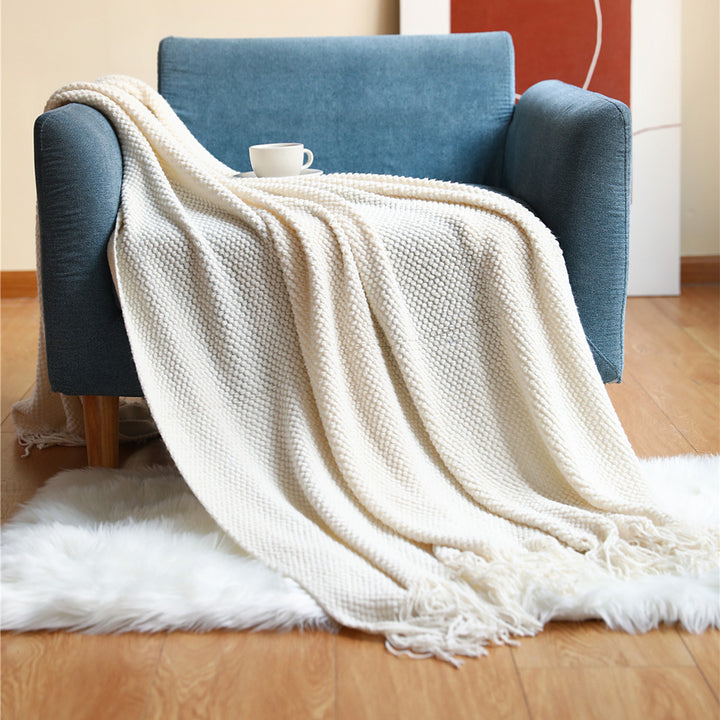 Cozy Knitted Throw Blanket