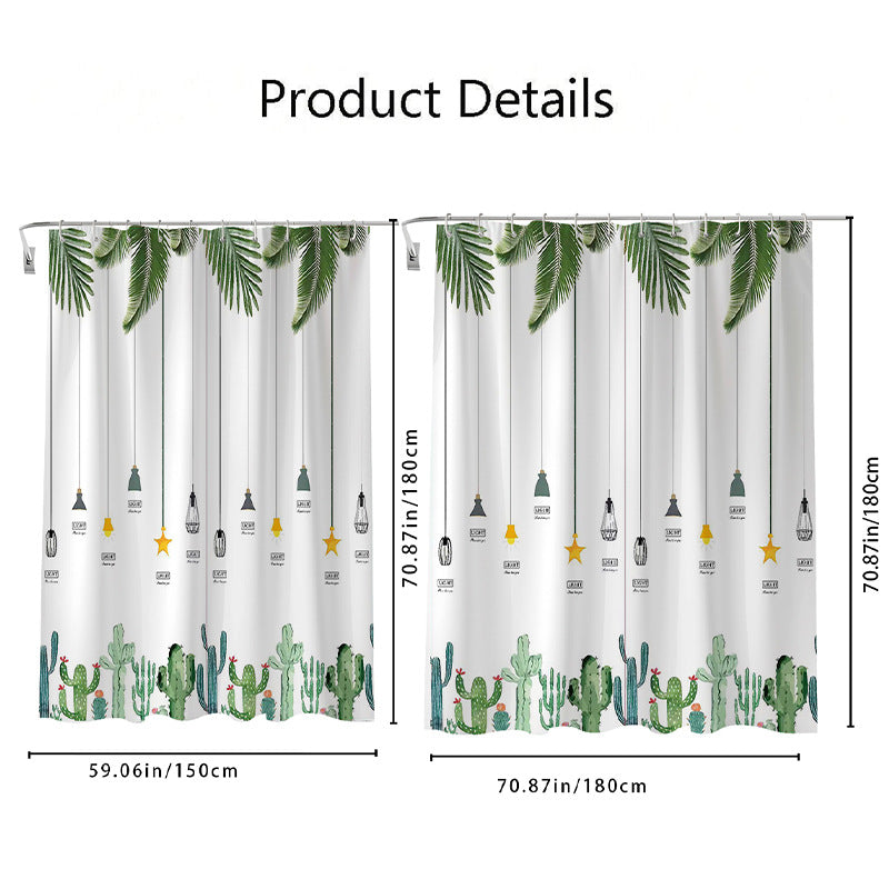 Tropical-Inspired Botanical Shower Curtain Kalsten