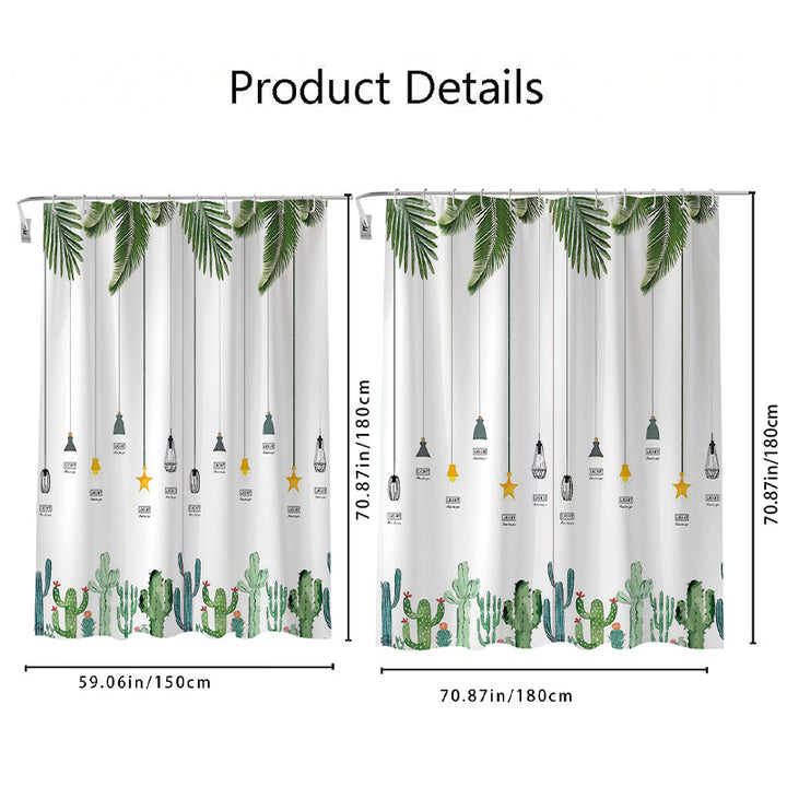 Tropical-Inspired Botanical Shower Curtain Kalsten