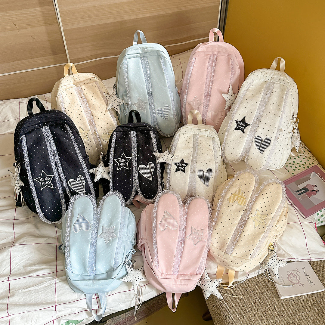 Cute Bunny-Ear Design Embellished Backpack Kalsten