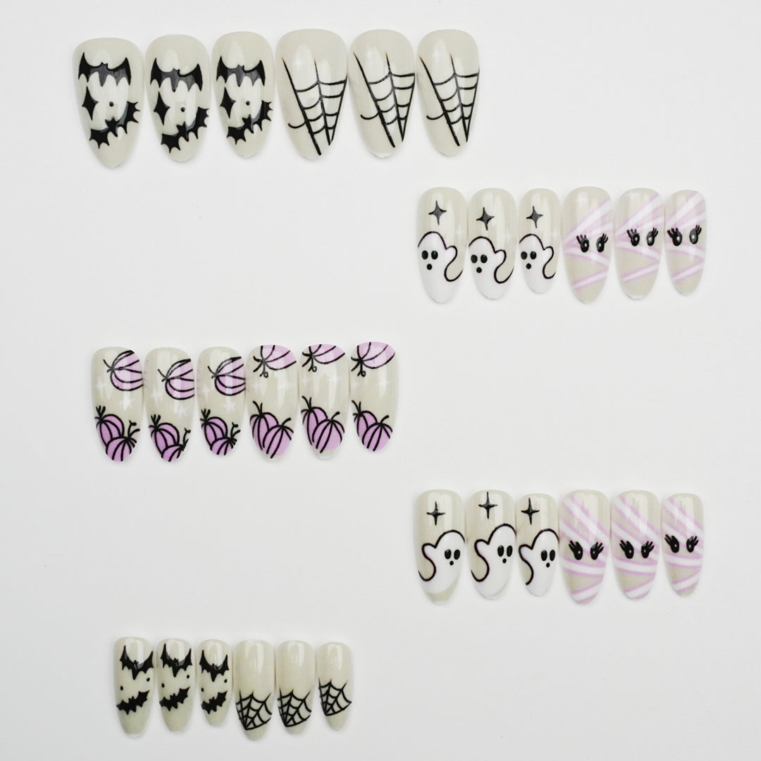 Halloween-Themed Press-On Nail Art Kit