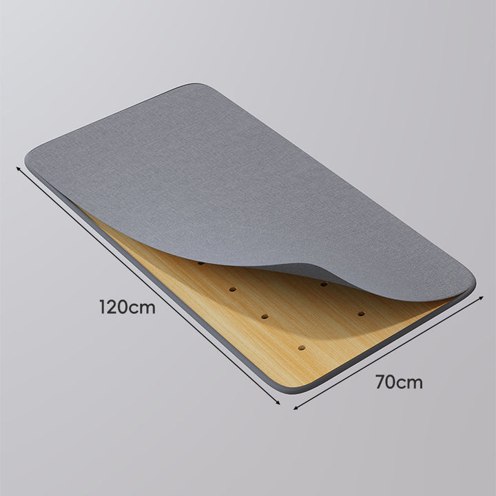 Large Perforated Bamboo Shelf Panel with Ventilated Slatted Design