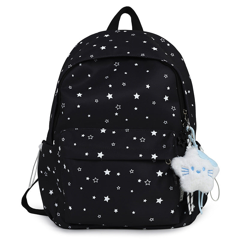 Starry Patterned Plush Backpack kalsten