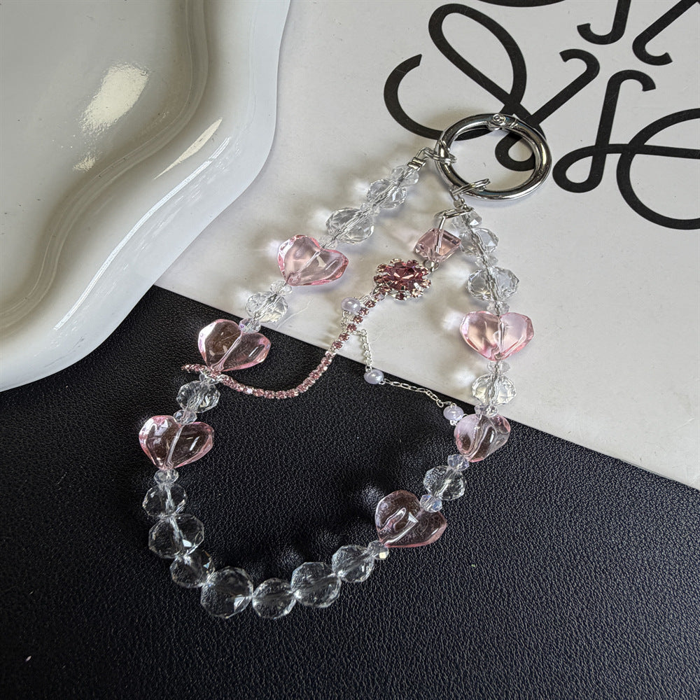 Heart-Shaped Beaded Keychain Kalsten