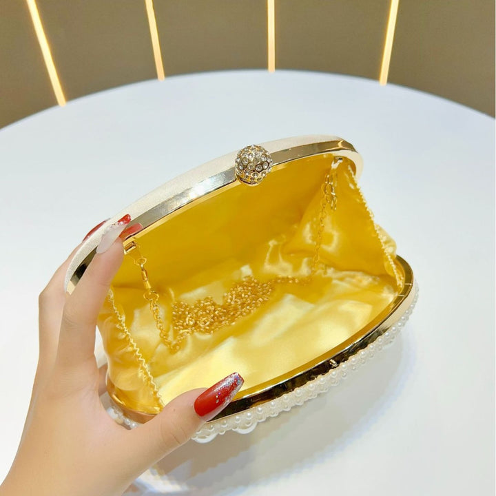 Pearl-Embellished Clutch