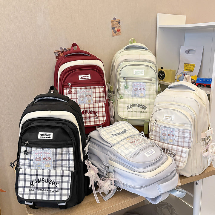 Trendy Spacious Backpack with Transparent Pocket Kalsten