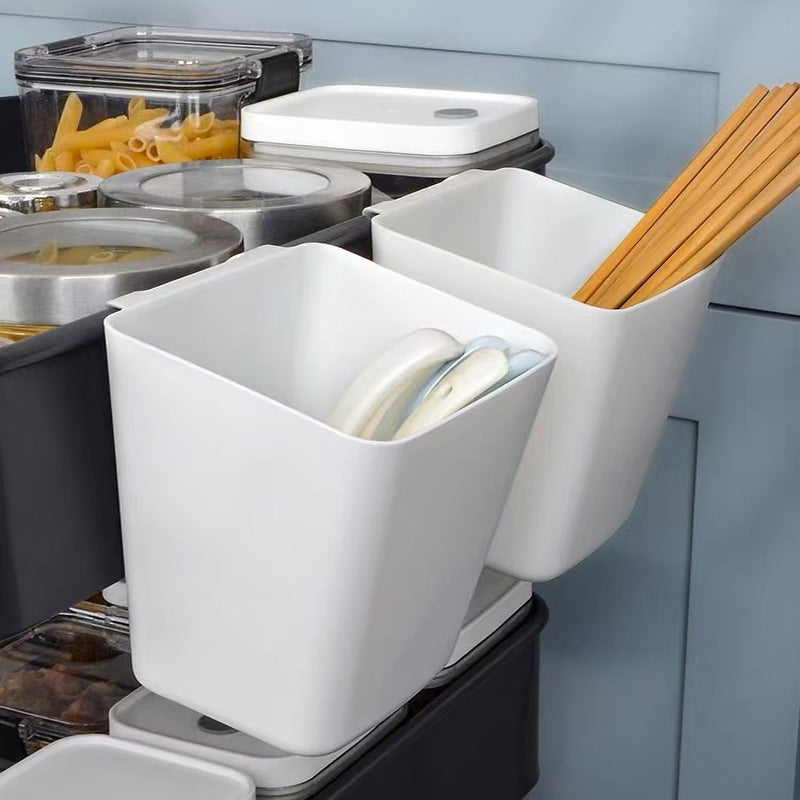 Multifunctional narrow organizer cup made of plastic for desk and bathroom