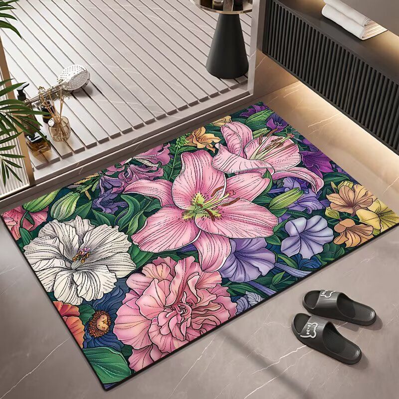 Floral Pattern Area Rug