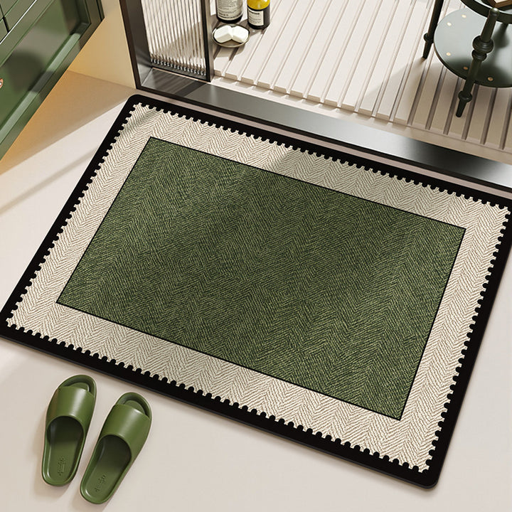 Elegant Herringbone Pattern Area Rug Kalsten