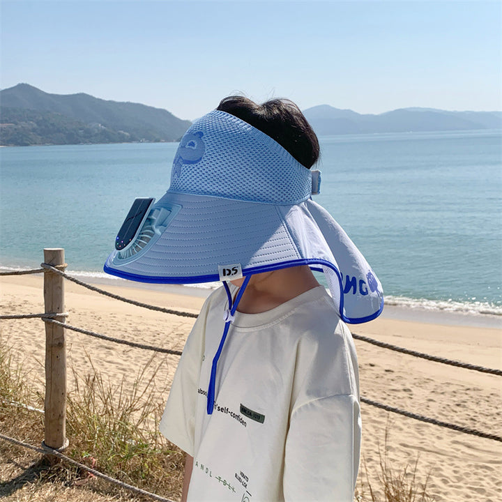 Ssun hat with solar mini fan, UV protection and wide neck protection Kalsten