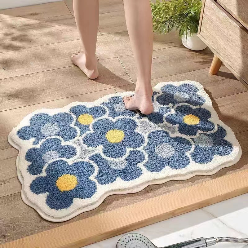 Cozy Rainbow-Themed Bath Mat