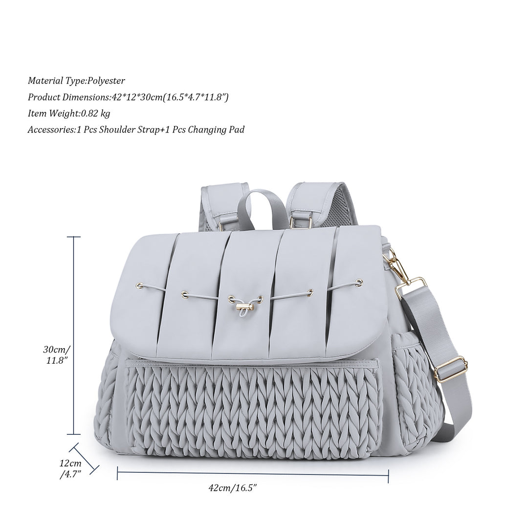 Fashionable backpack with braided design Kalsten