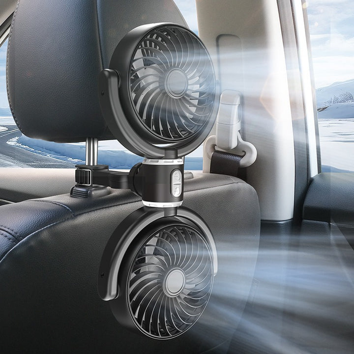 Portable Dual-Breeze Car Fan Kalsten