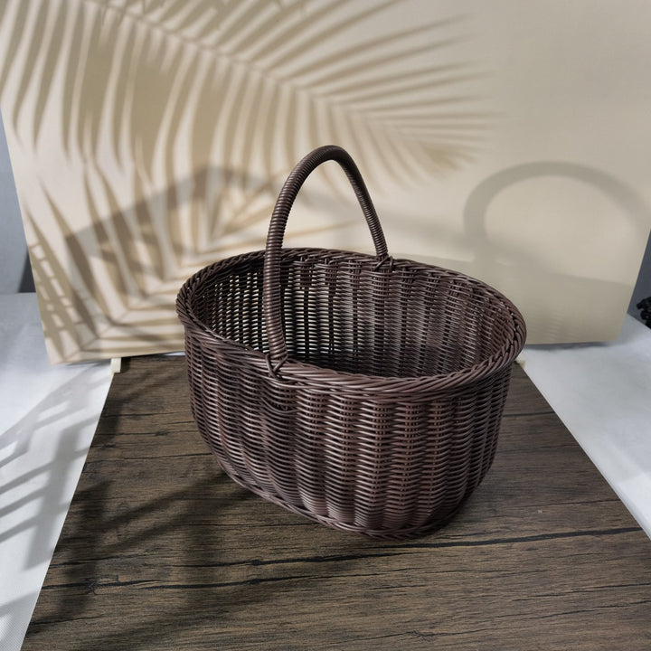 Women braided storage basket with sturdy carrying handles Kalsten