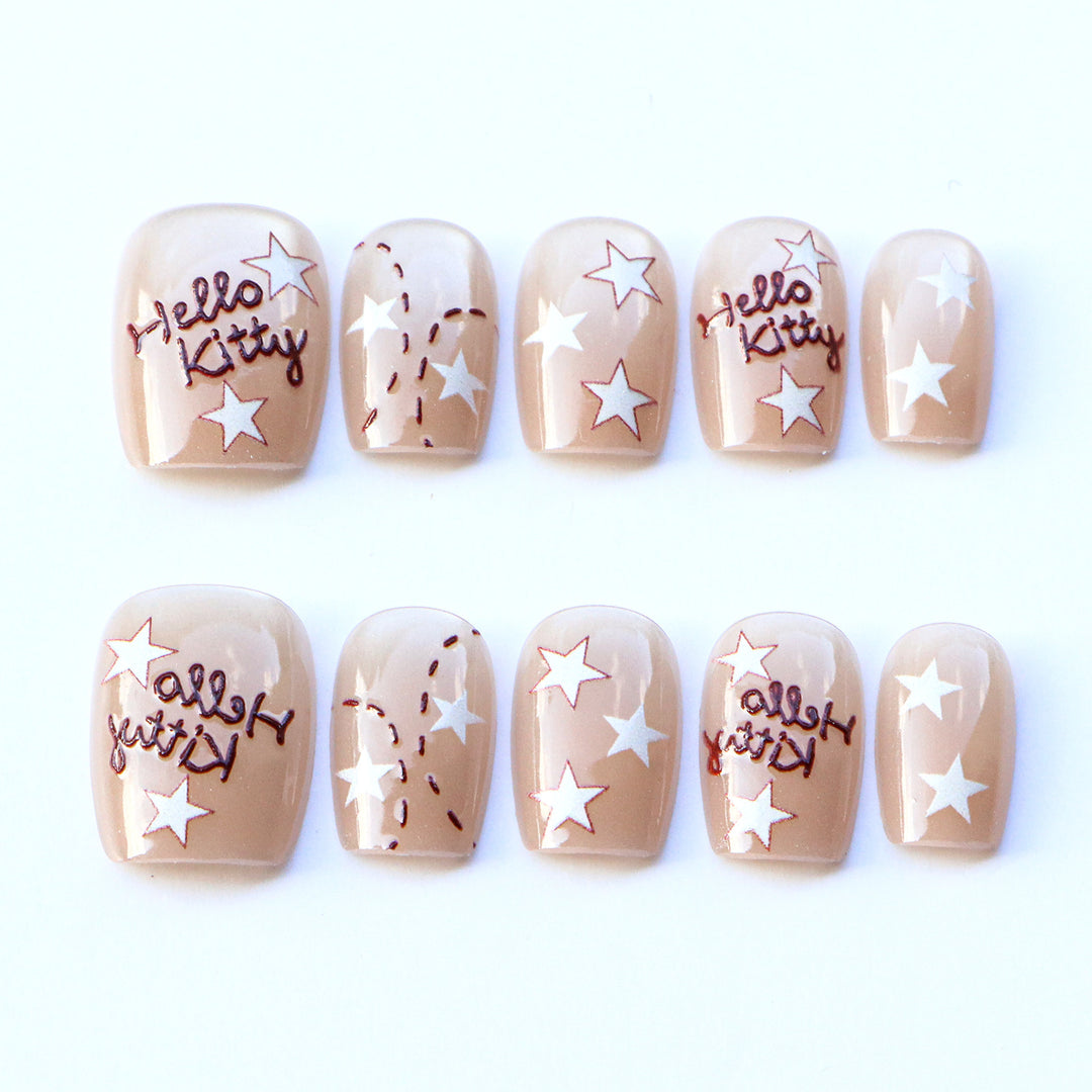Cartoon-Themed Press-On Nail Art Set