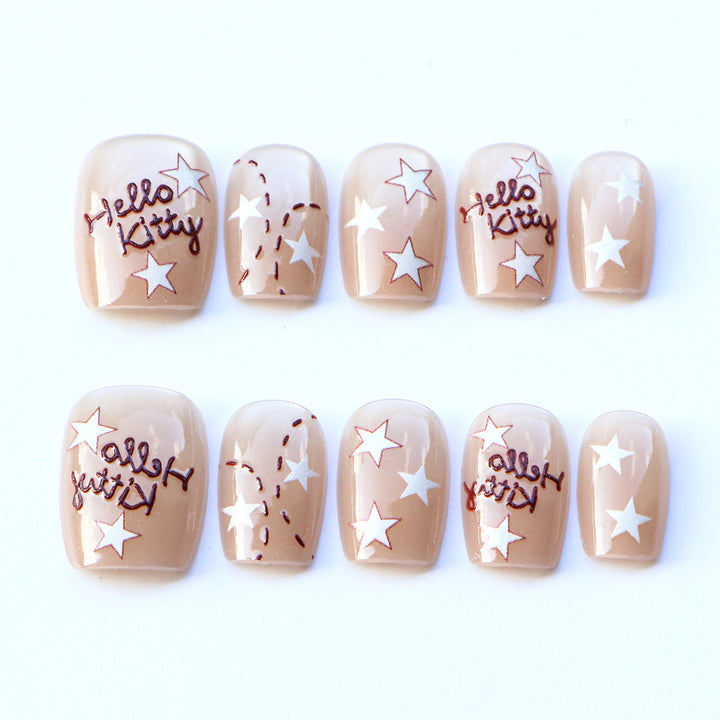 Cartoon-Themed Press-On Nail Art Set
