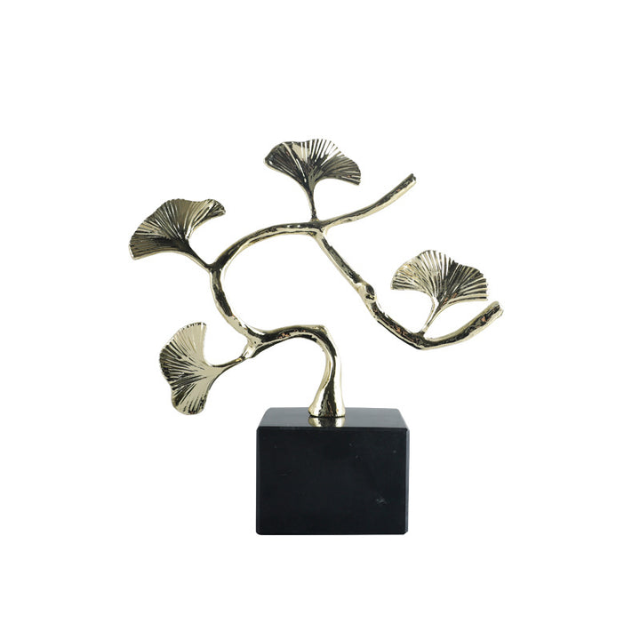 Modern Abstract Metal Plant Sculpture