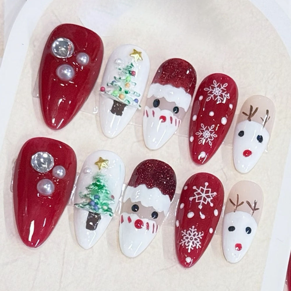 Festive art nails with Christmas motifs Kalsten 1787298489