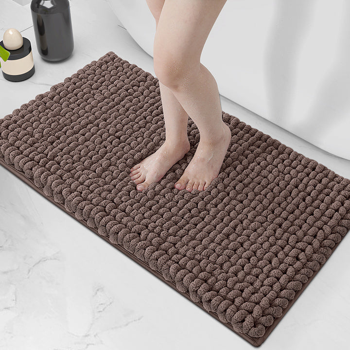 Plush Textured Bath Mat Kalsten