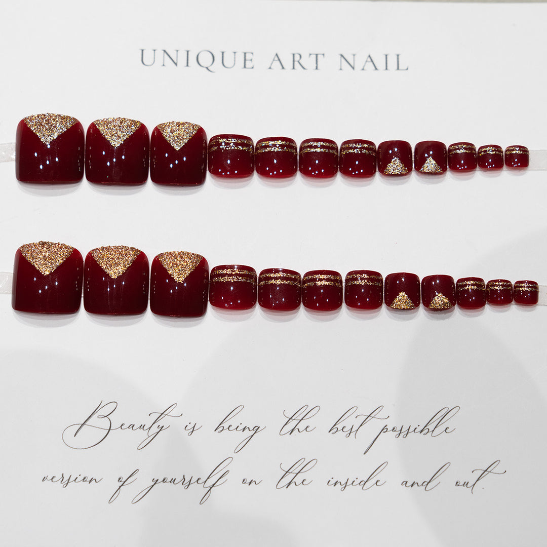 Decorative Glitter Toenail Art