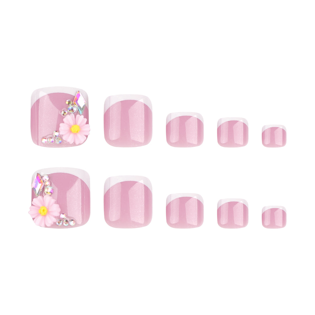 Artful toenail art with floral decorations Kalsten