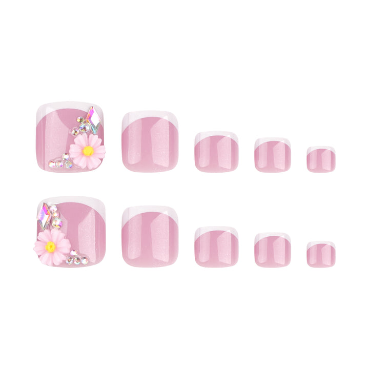 Artful toenail art with floral decorations Kalsten