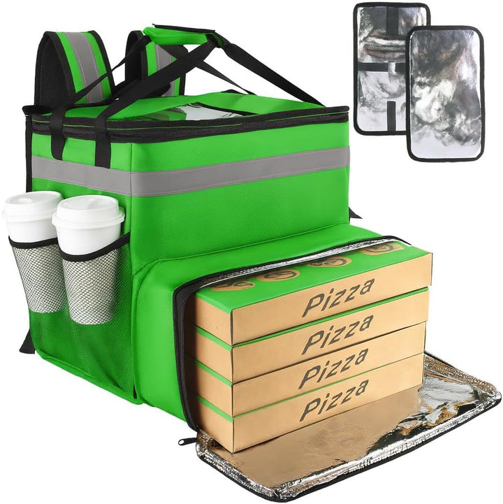 Women's Insulated Pizza Delivery Bag with Drink Holders and Reflective Elements Kalsten