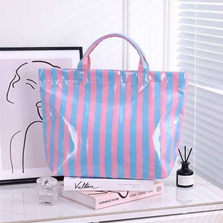 Large Stylish Striped Tote Bag Kalsten