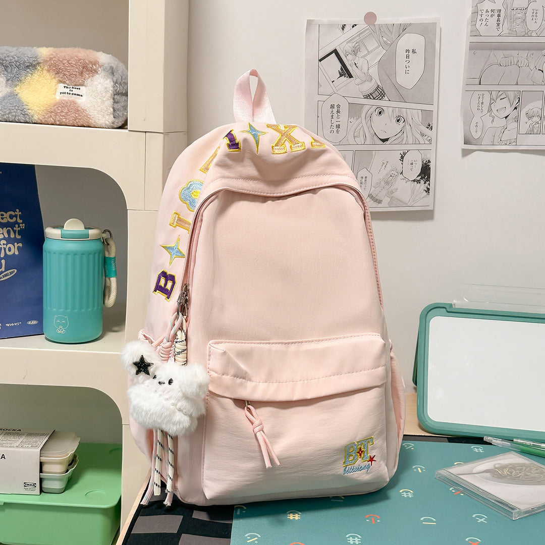 Trendy Embroidered School Backpack Kalsten