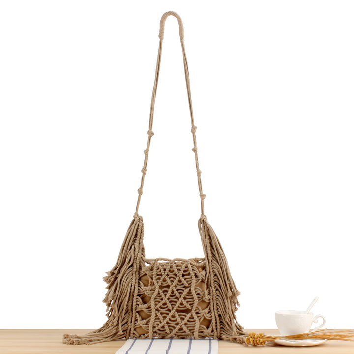 Handbag with Artistic Macramé Design Kalsten 1784182970