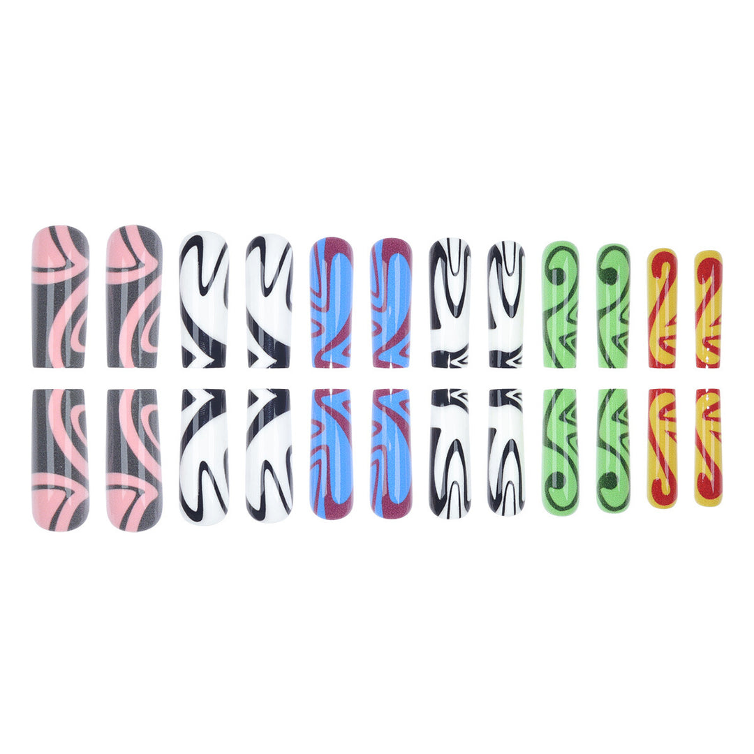 Artistic Marble-Effect Press-On Nails Kalsten