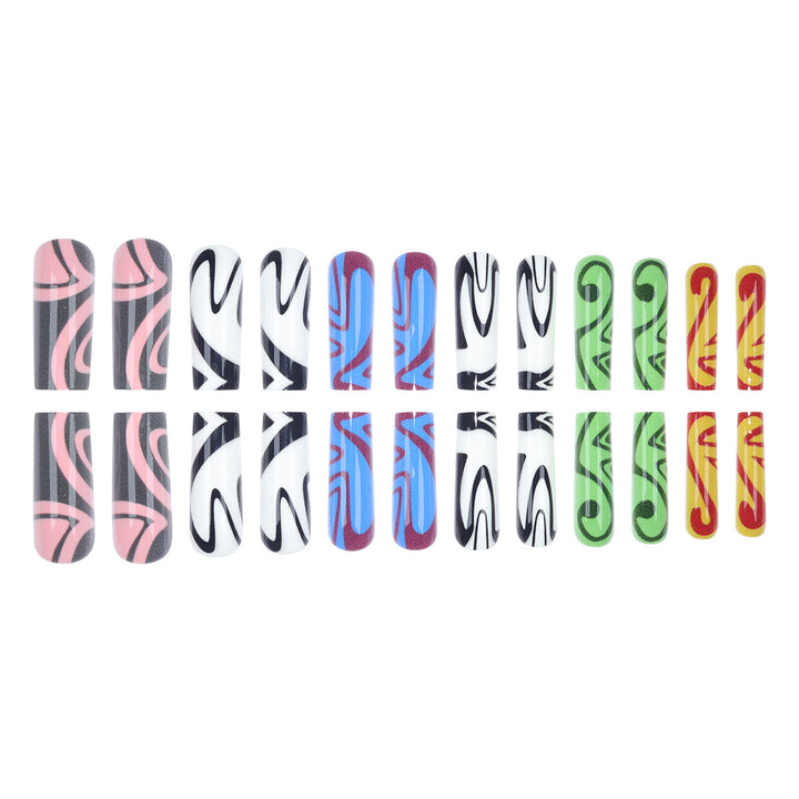 Artistic Marble-Effect Press-On Nails Kalsten