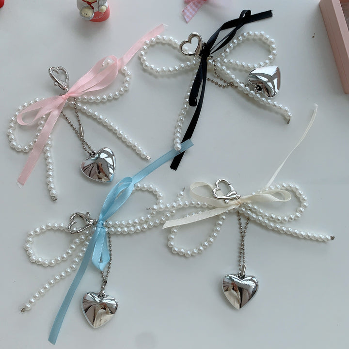 Chic Pearl Heart Keychain Kalsten