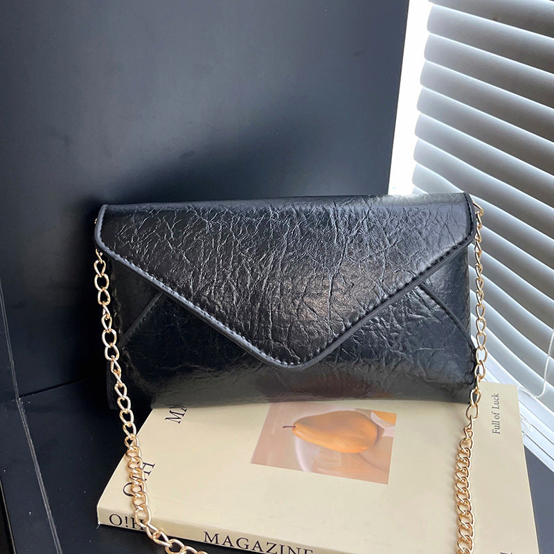 Elegant Chain-Detail Crossbody Clutch