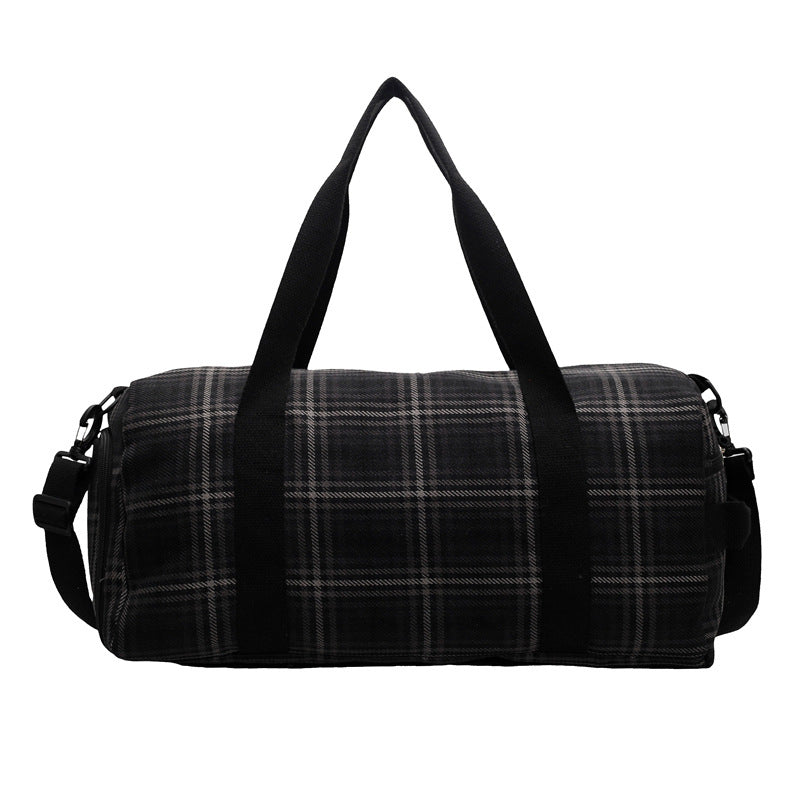 Versatile Checked Travel Duffle Bag Kalsten
