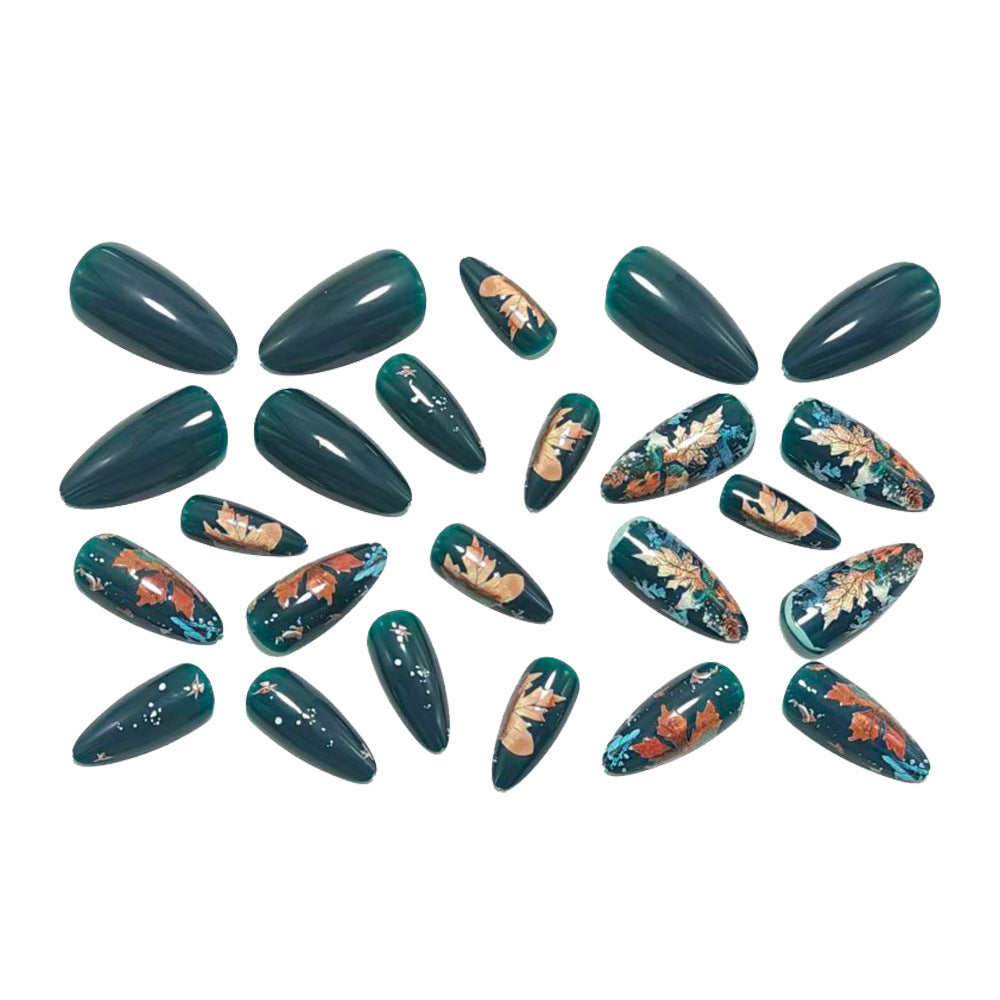 Artificial Nails in Stylish Autumn Design Kalsten