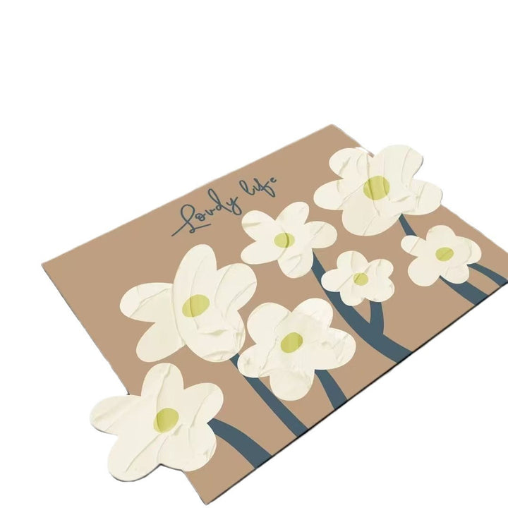 Floral Print Bath Mat Kalsten