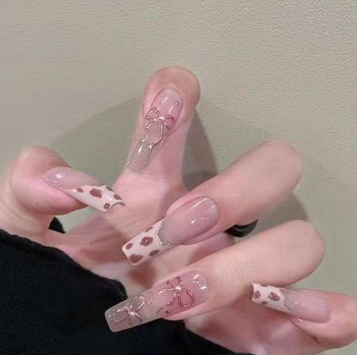 Decorative Glitter French Tip Nail Enhancements Kalsten