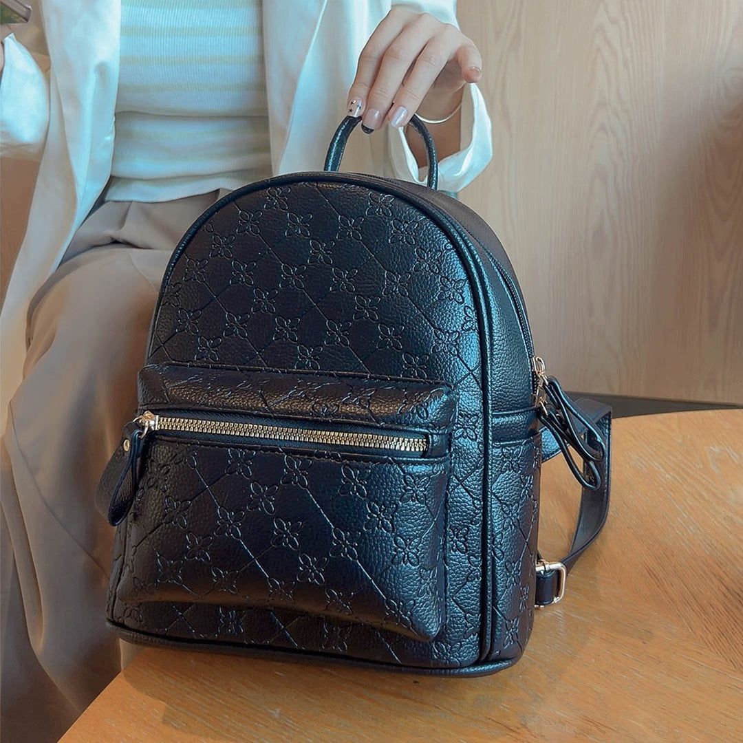 Floral Textured Mini Backpack Kalsten