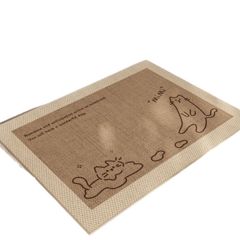 Adorable Cat-Themed Welcome Mat