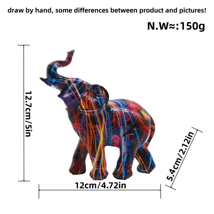 Colorful Elephants Figurine Kalsten