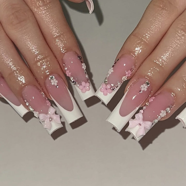 Decorative Floral Acrylic Nail Extensions Kalsten 1789713131