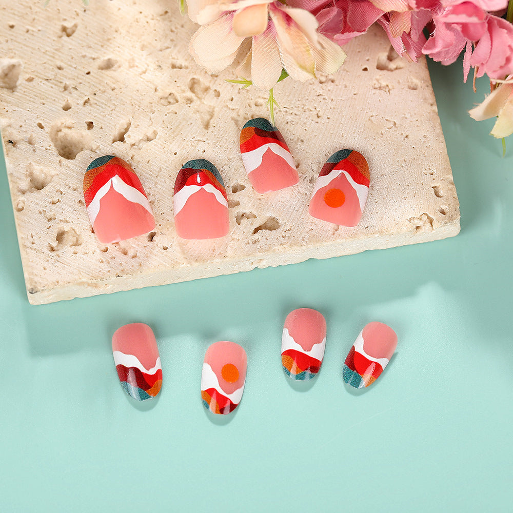 Artistic Nail Tips with Modern Gradient Color Kalsten