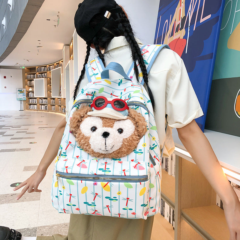 Playful Plush Animal Backpack