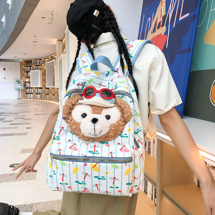 Playful Plush Animal Backpack