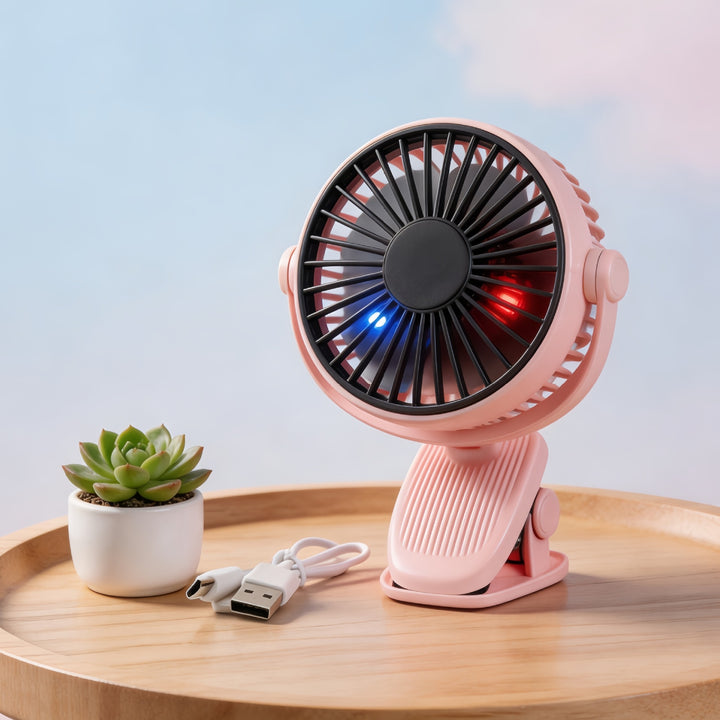 Ladies portable USB fan with flexible tilt mechanism Kalsten