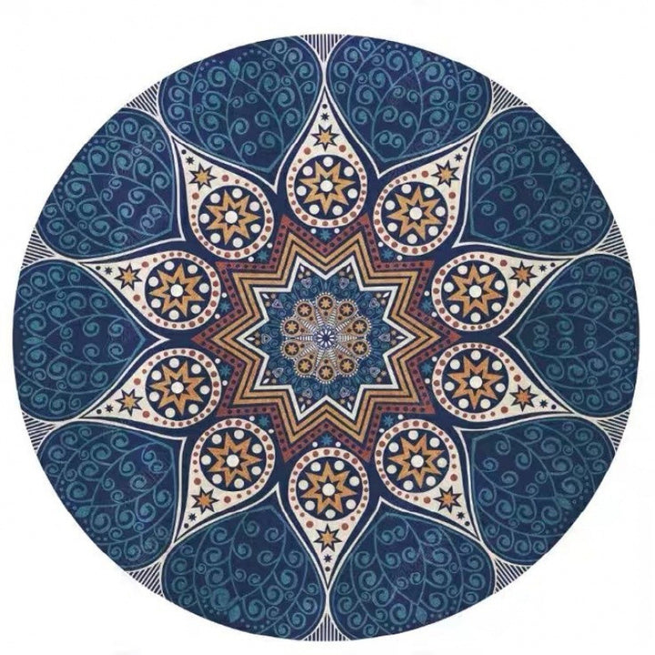 Mandala Patterned Area Rug Kalsten