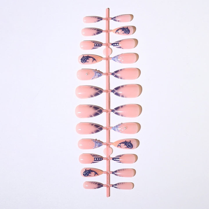 Elegant artificial nail set with maritime accents Kalsten