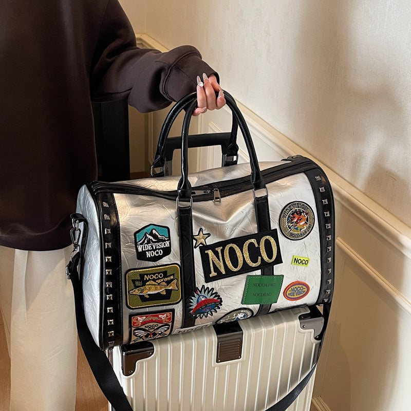 Fashionable Patchwork Gym Duffle Bag