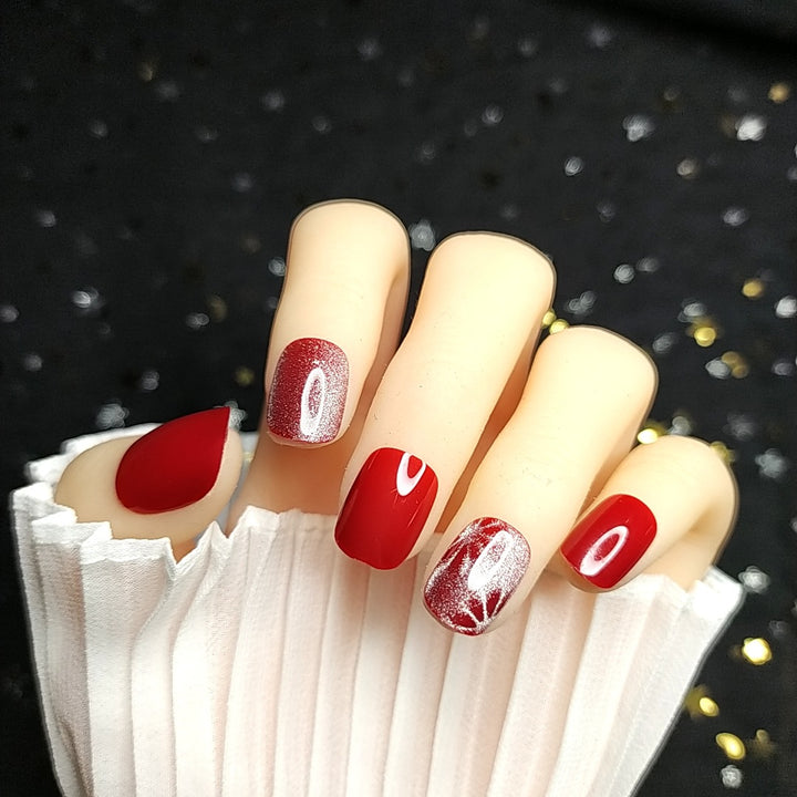 Artistic Floral Press-On Nail Set  1791804112